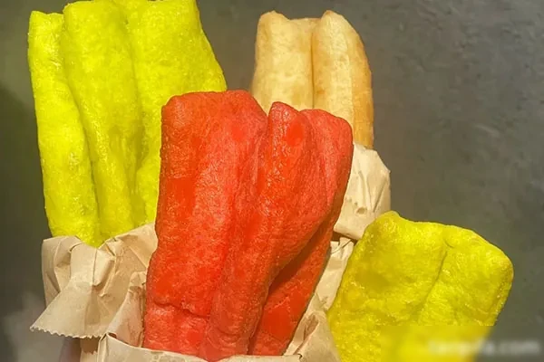 香酥大油条彩色果蔬油条视频教程-配方档案馆