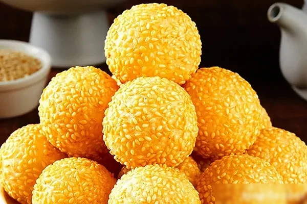 图片[1]-空心大芝麻球详细手法教学-配方档案馆