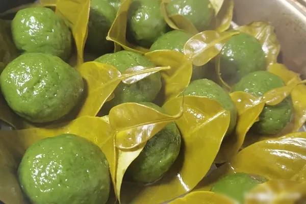 图片[1]-四川成都小吃经典小吃蛋烘糕艾蒿叶儿粑-配方档案馆