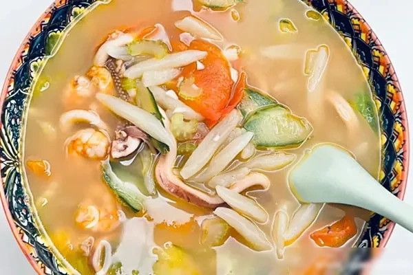 海鲜（肉丝）疙瘩汤 视频教程-配方档案馆